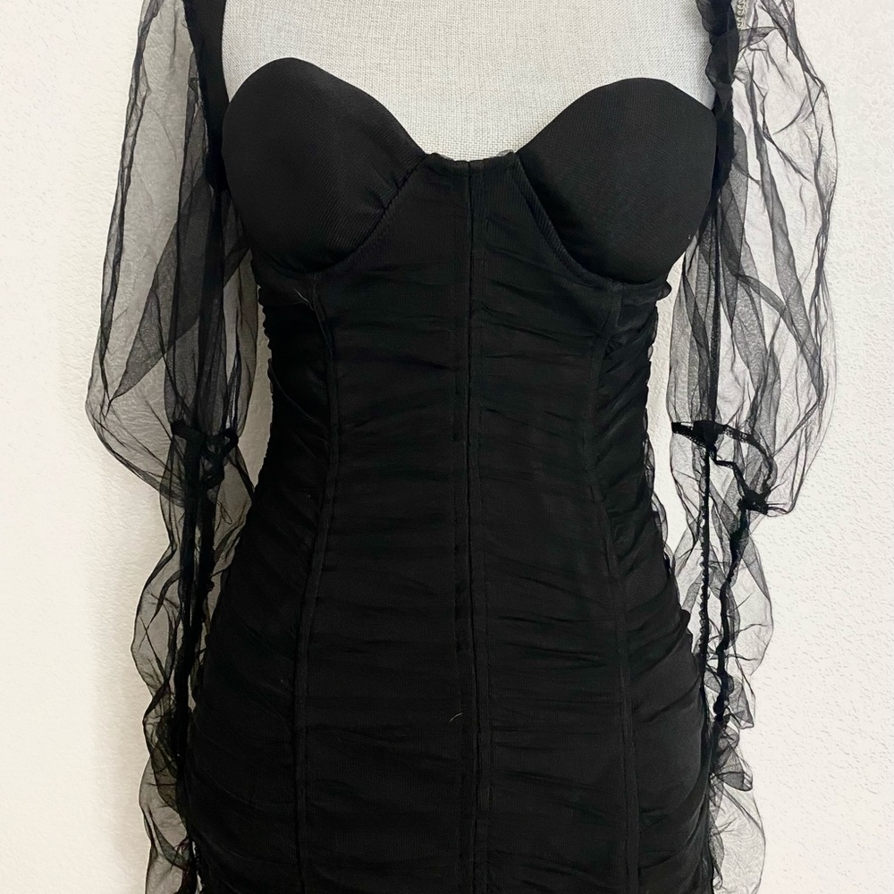 Black mini dress